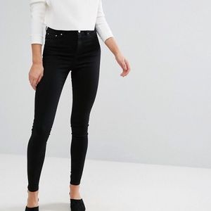 ASOS TALL Ridley Skinny Jeans in Black